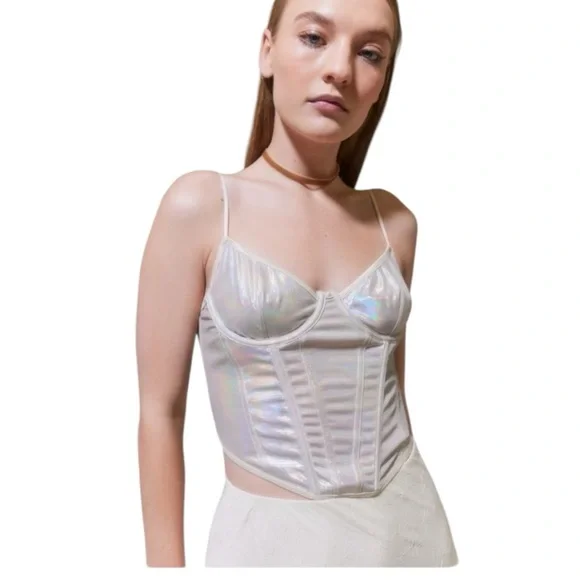 Urban Outfitters Out From Under Iridescent Corset Top - Picture 5 of 12